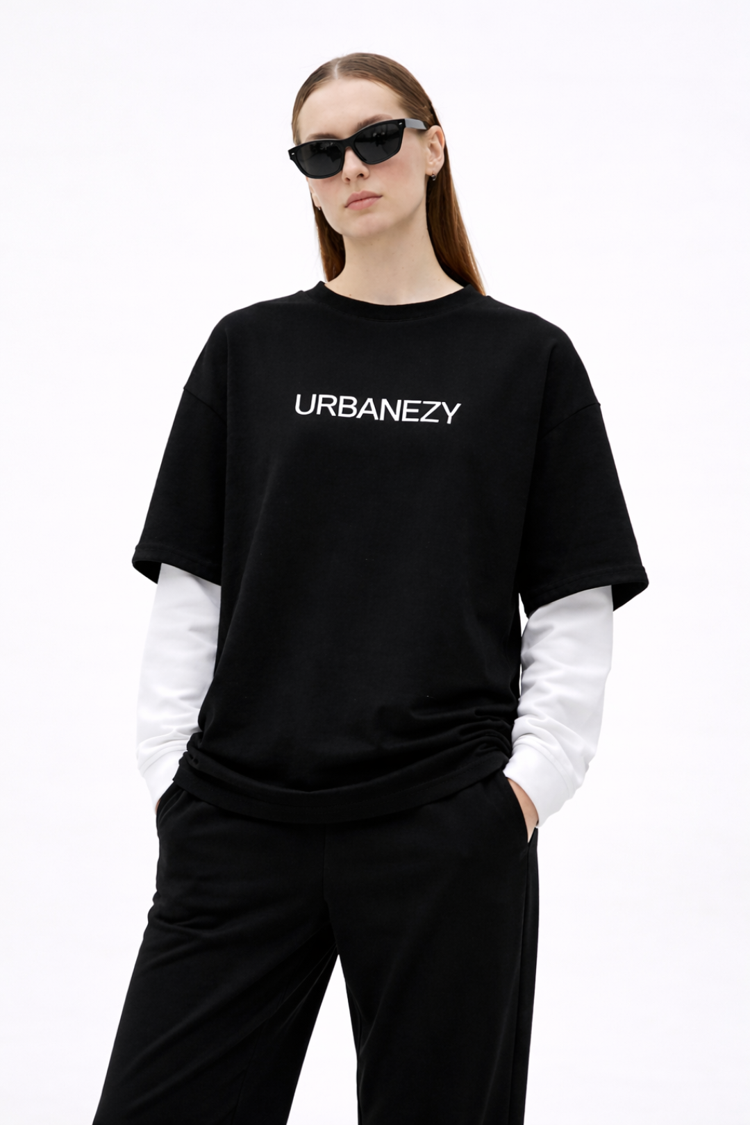 Oversized t-shirt for men and women with attached sleeves from Urbanezy India