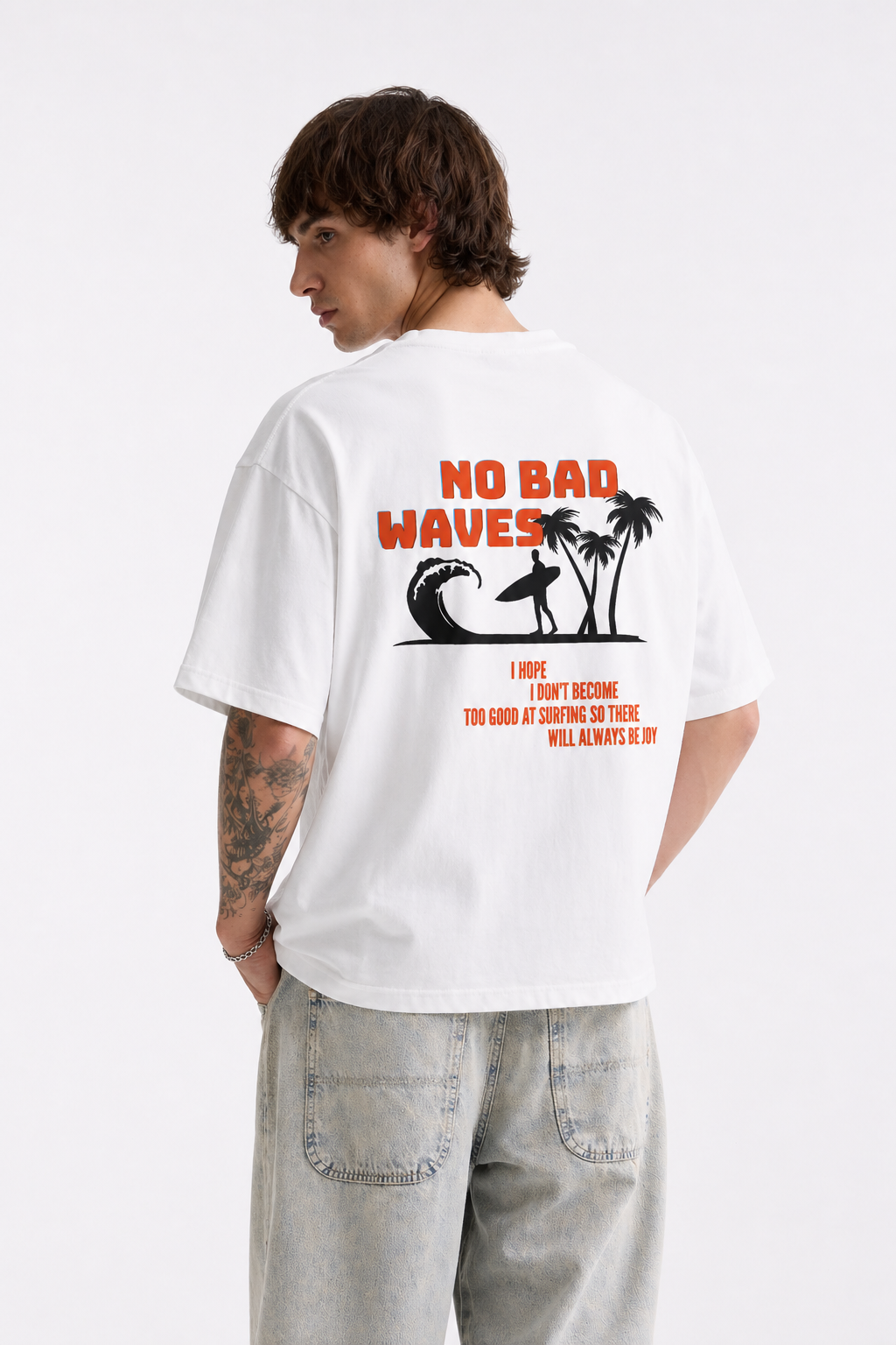 Unisex NO Bad Waves Oversize t-shirt