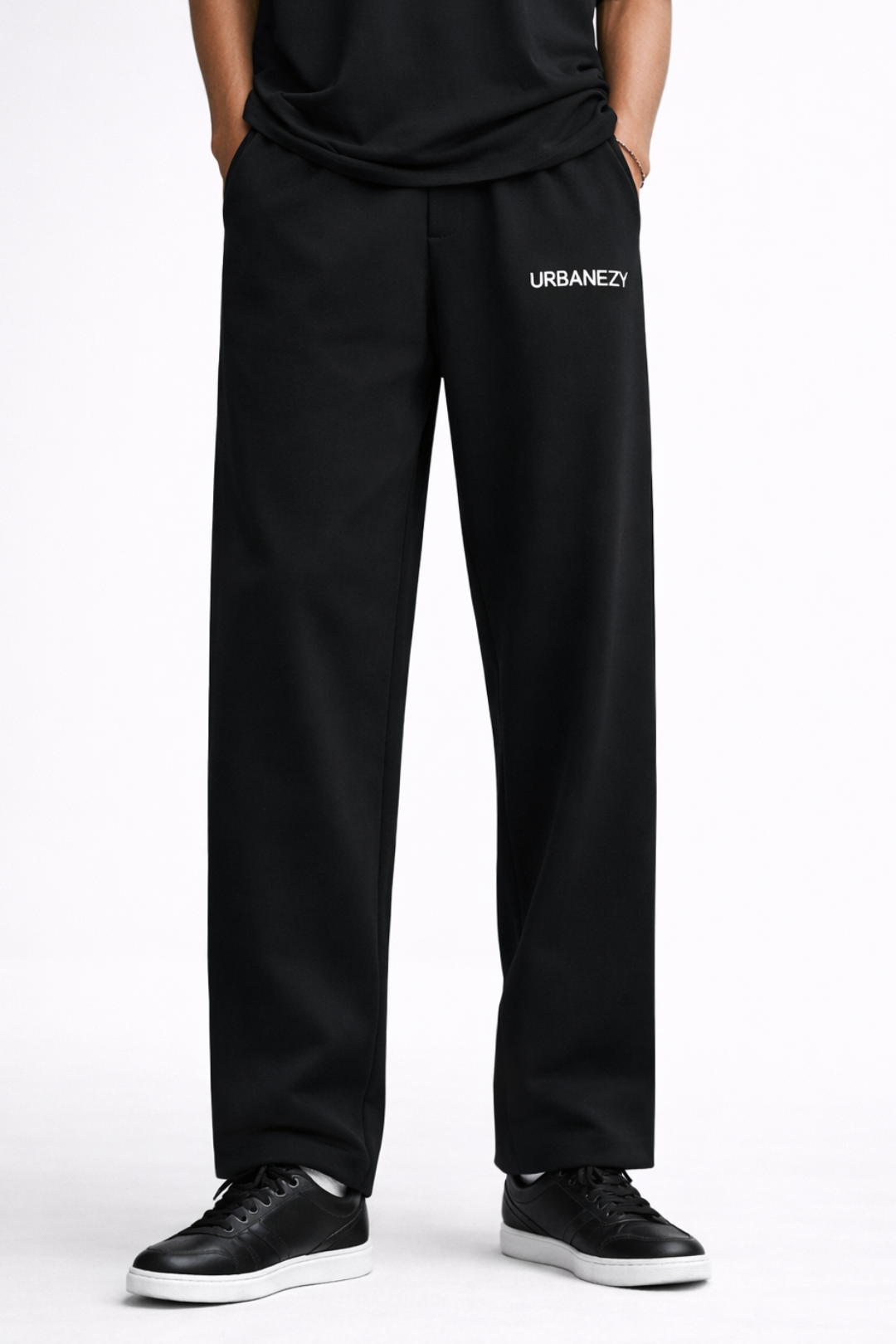 Black Cotton Joggers for Men