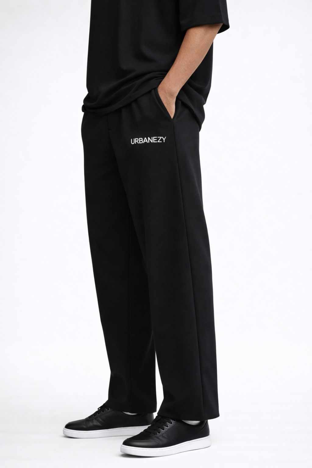 Black Cotton Joggers for Men