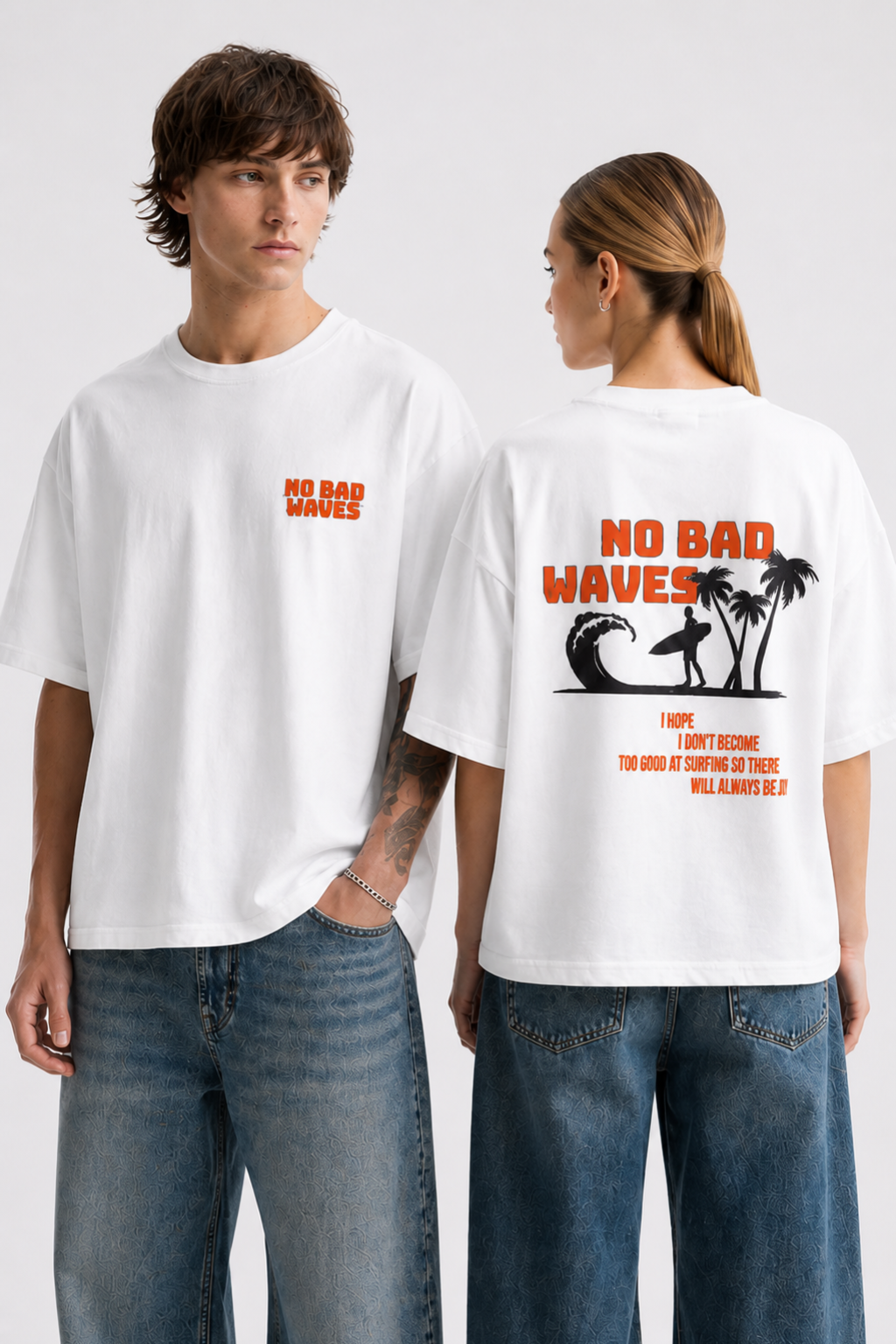 NO Bad Waves Oversize t-shirt for Women