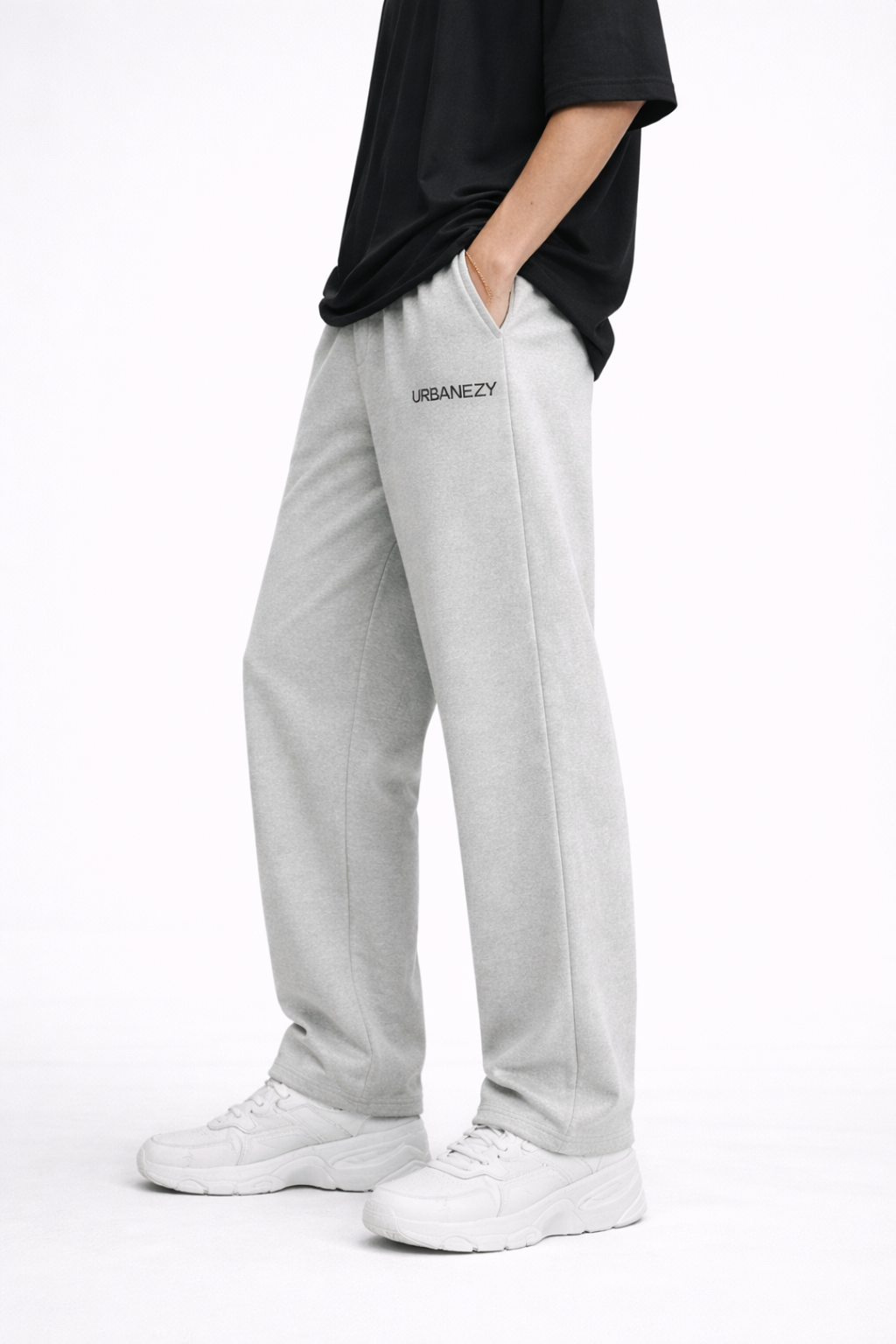 Grey Cotton Joggers for Men