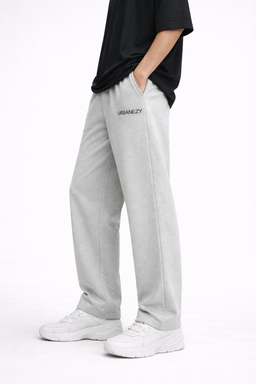 Grey Cotton Joggers for Men