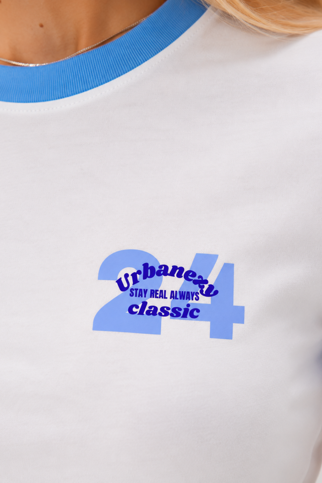 Blue Signature Ringer T-shirt
