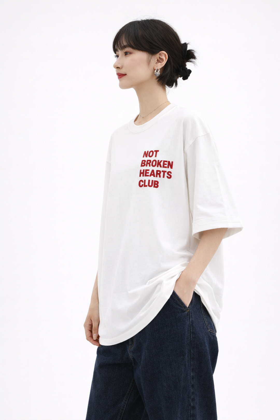 Printed oversized t-shirt for women India in relaxed cotton fit by Urbanezy India