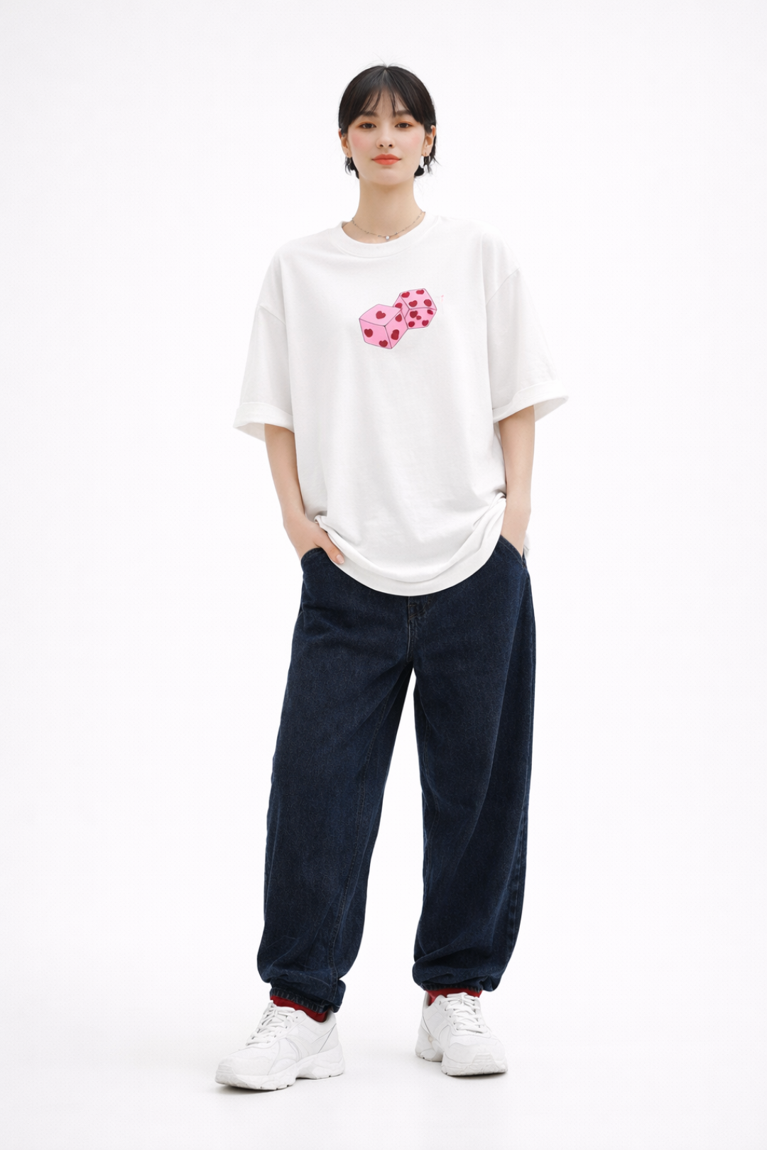 Women printed oversized t-shirt in cotton for casual outfits by Urbanezy India