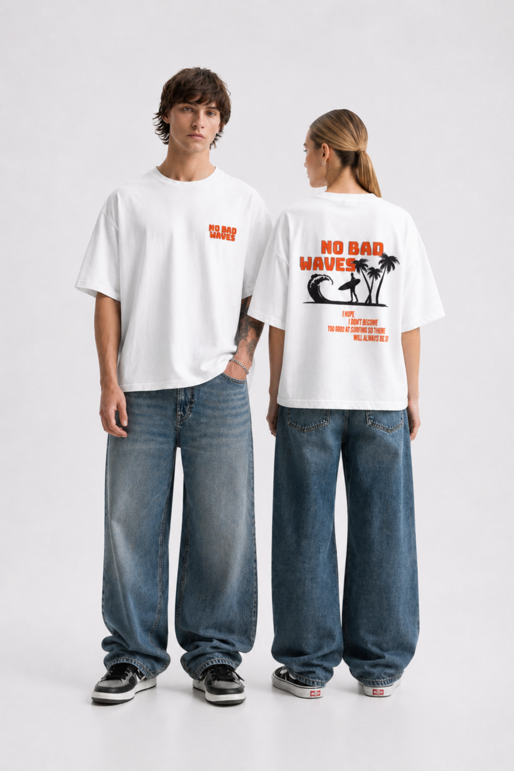 Unisex NO Bad Waves Oversize t-shirt
