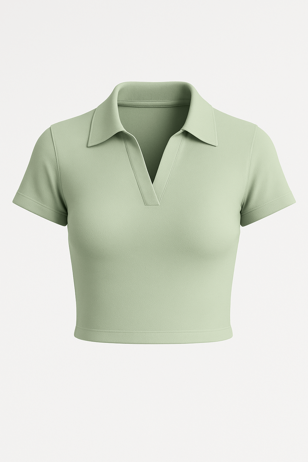 Women’s ribbed crop polo top India – casual summer fashion