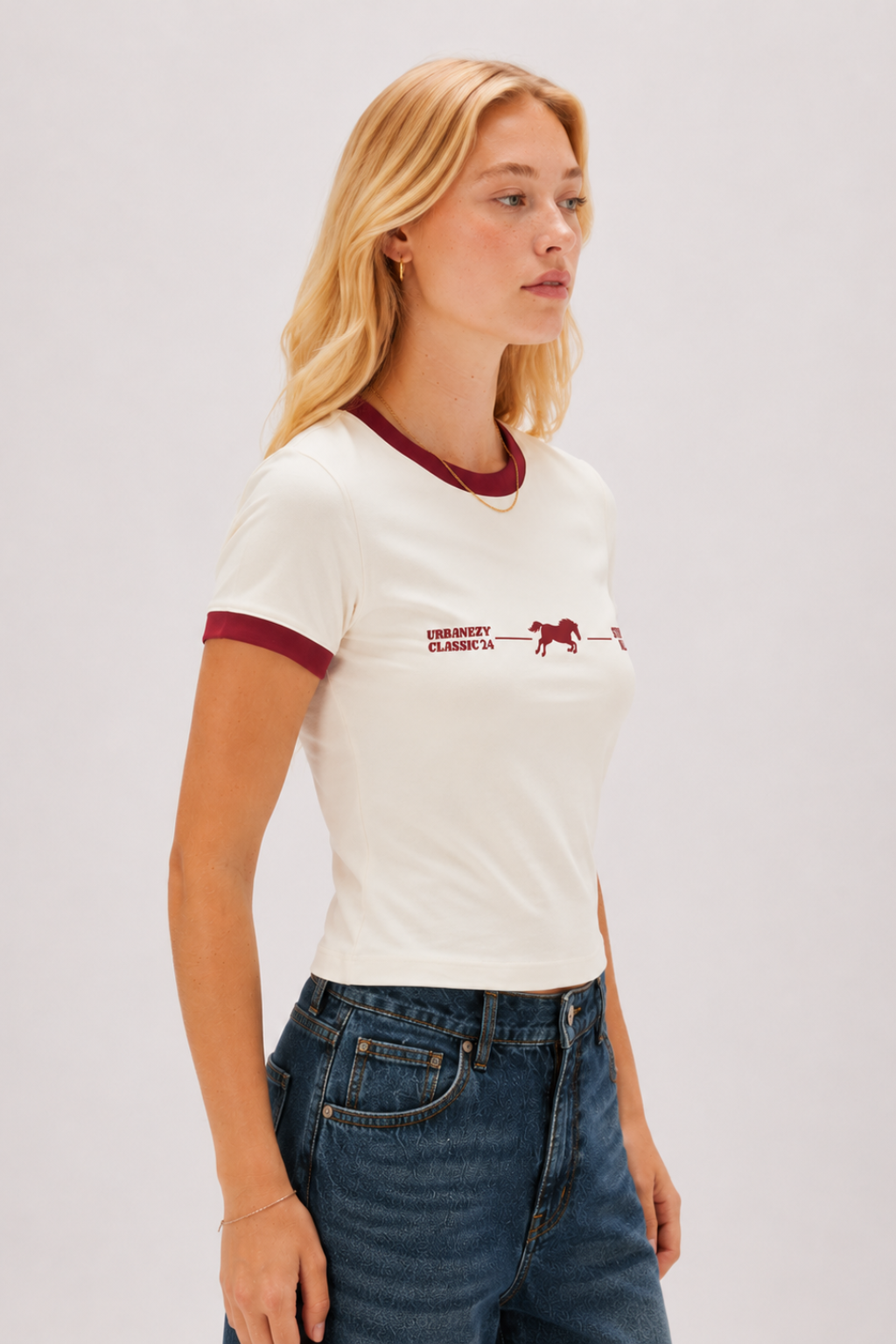 Maroon Signature Ringer T-shirt