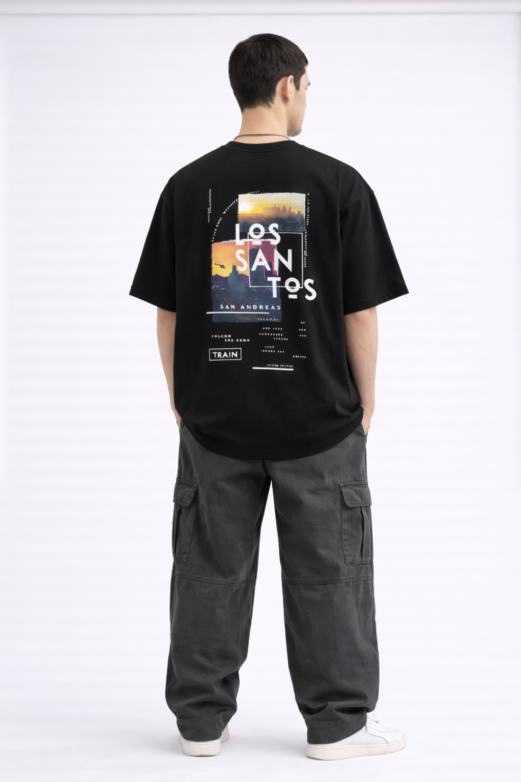 Los Santos Black Oversized T-Shirt