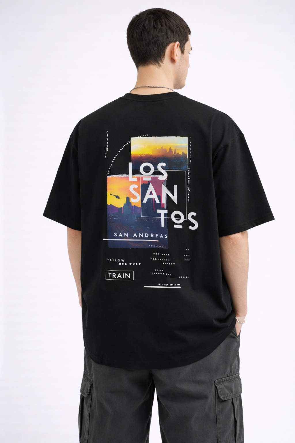 Los Santos Black Oversized T-Shirt
