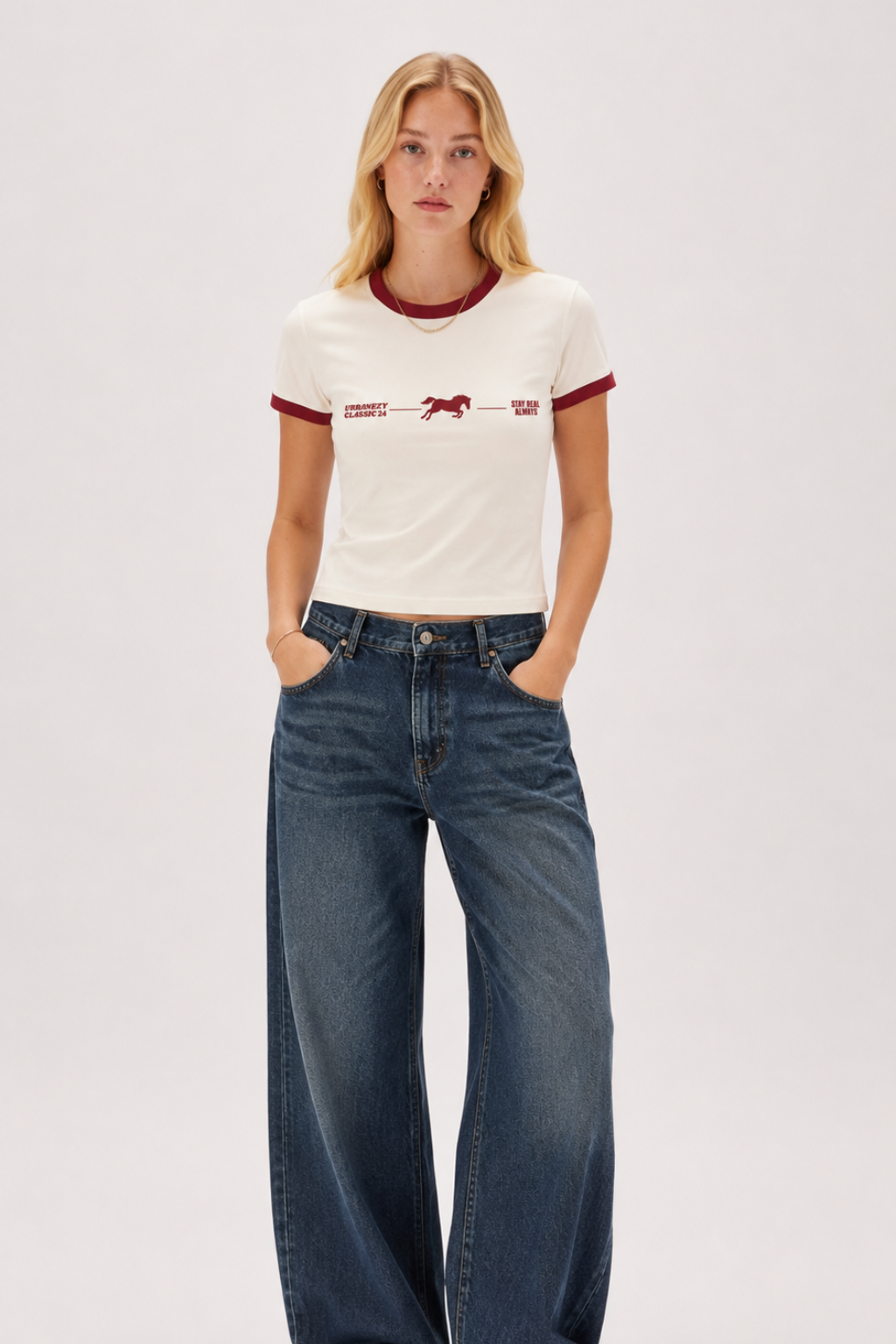 Maroon Signature Ringer T-shirt