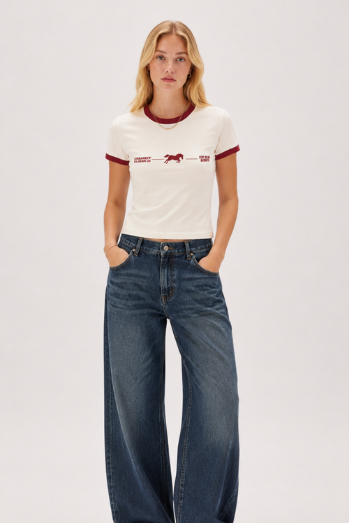 Maroon Signature Ringer T-shirt