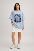 Women Starry Sky Oversize T-shirt - URBANEZY