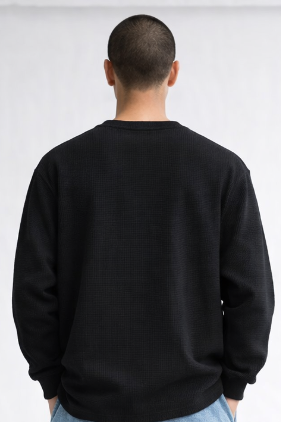 Minimal streetwear waffle knit t-shirt for men and women from Urbanezy India