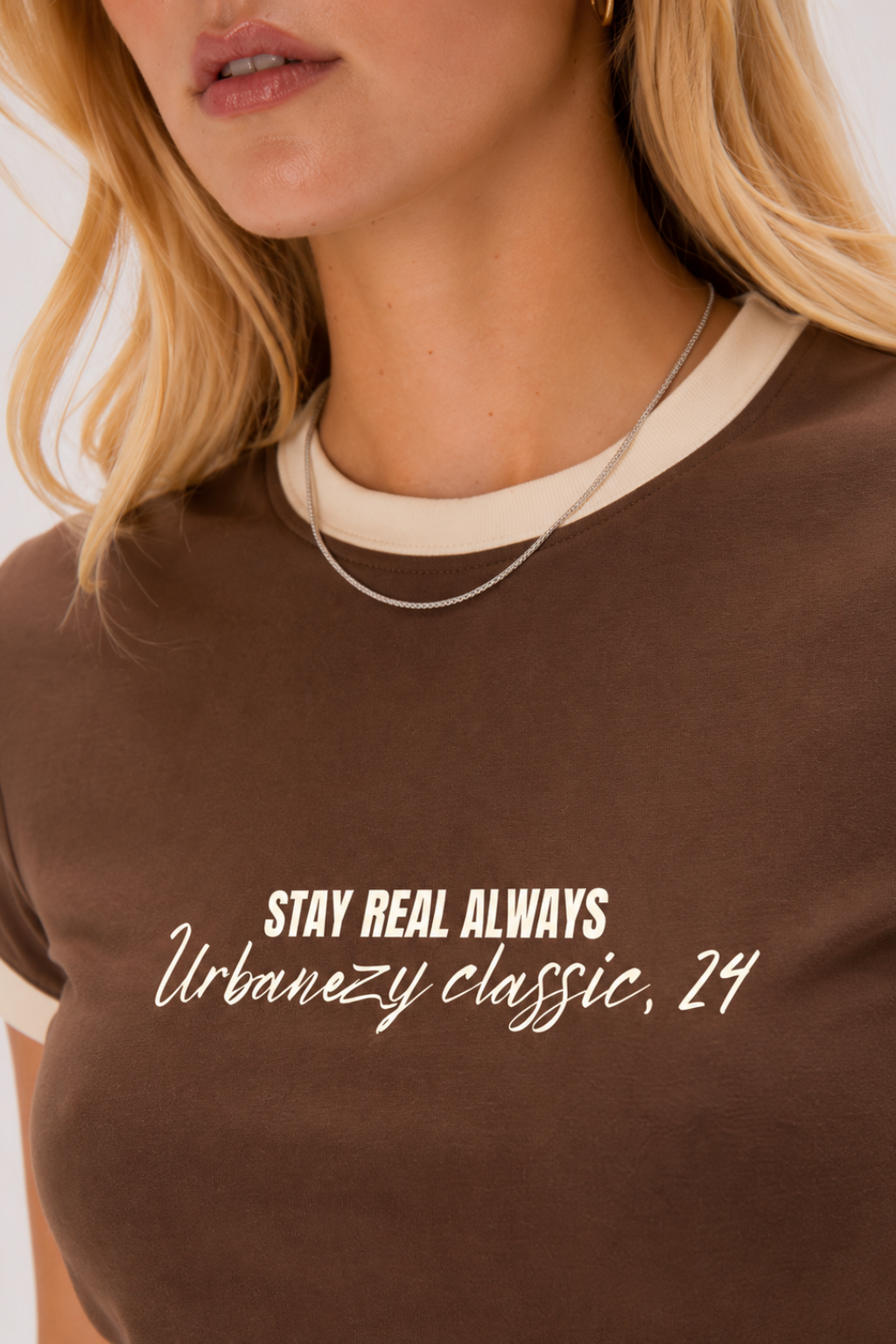 Brown Signature Ringer T-shirt
