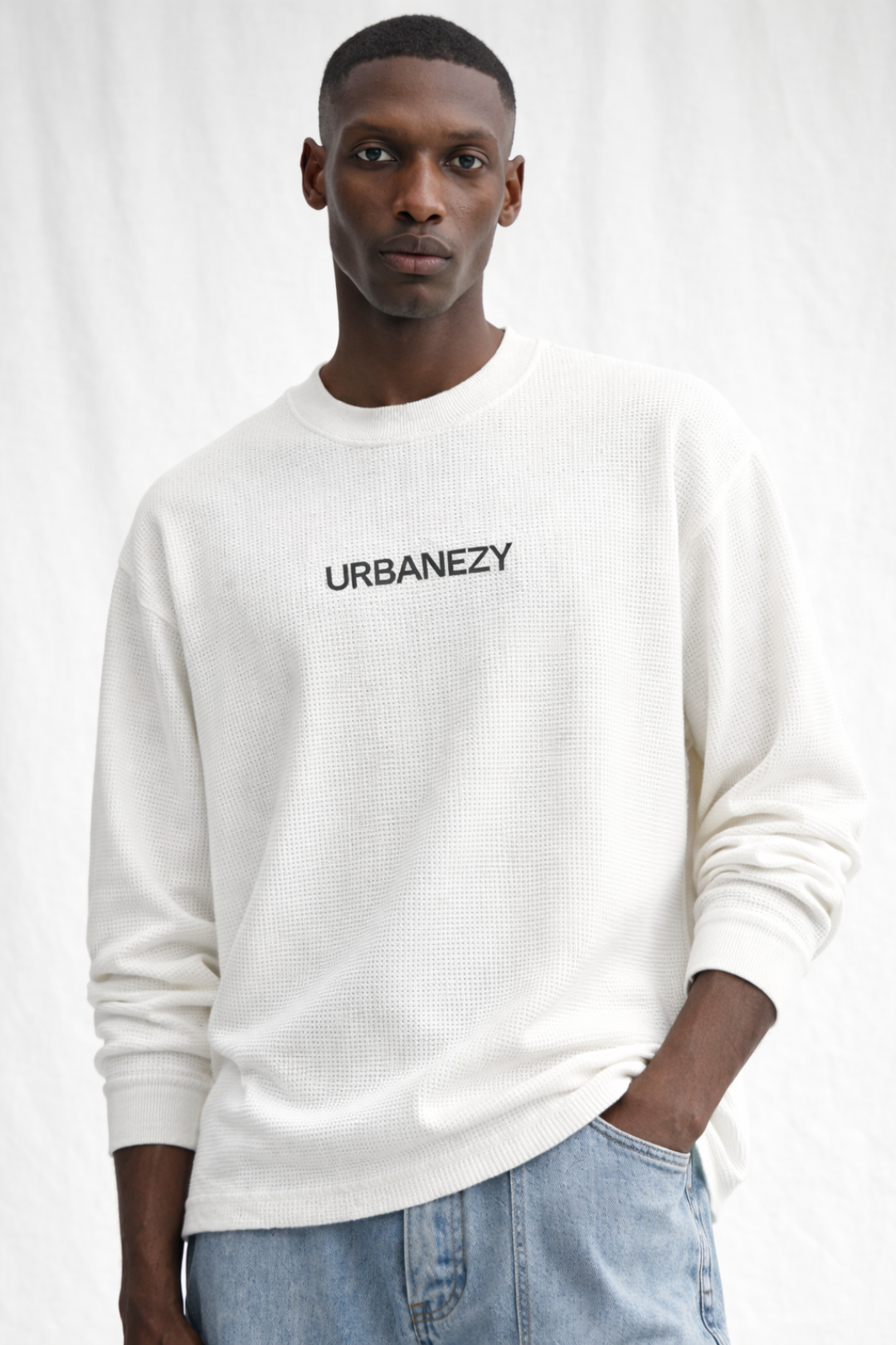 Oversized waffle knit t-shirt India combining comfort and style by Urbanezy India