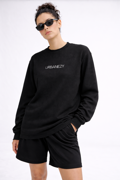 Waffle knit t-shirt India in neutral tone, part of Urbanezy India capsule wardrobe