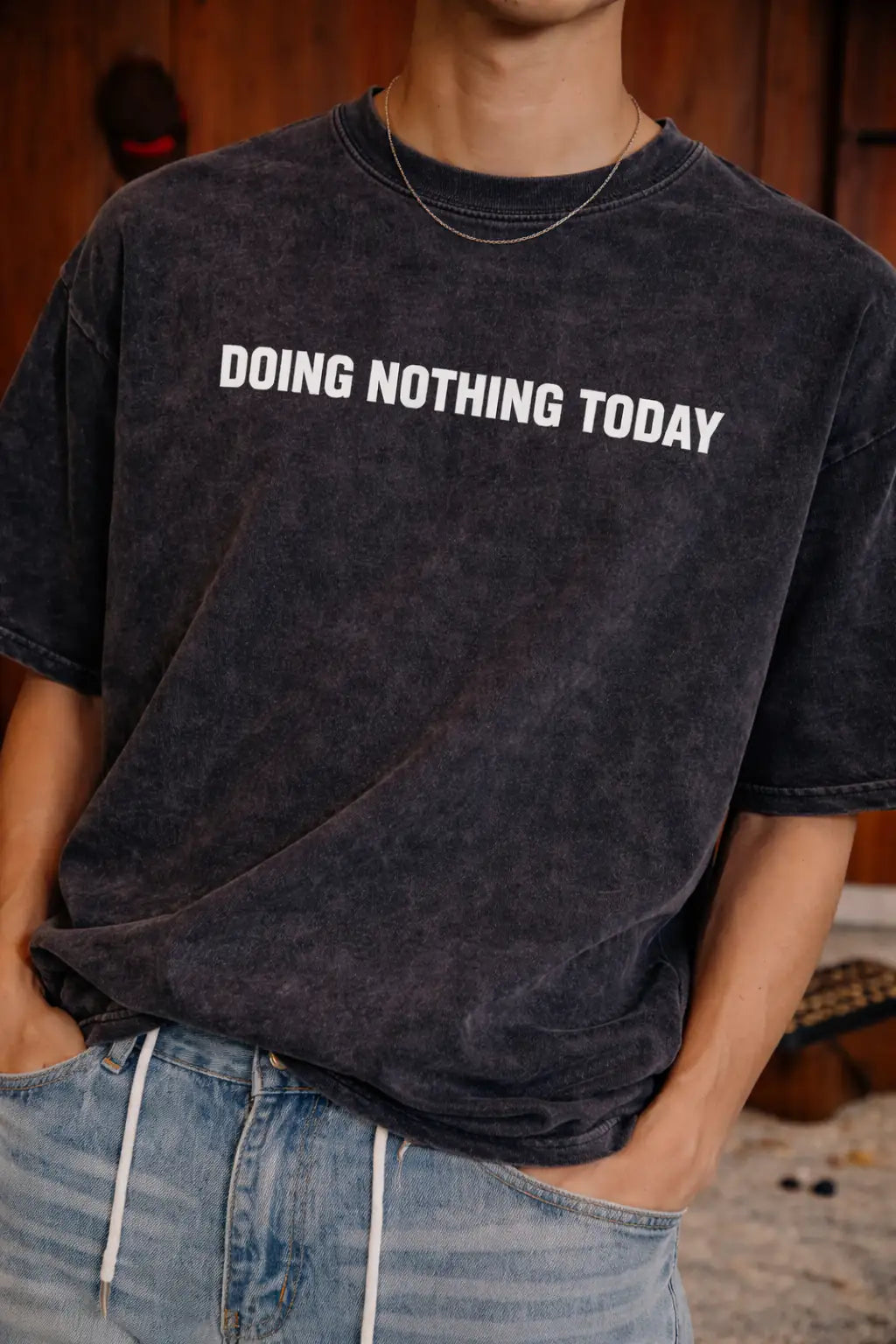 Black Live in the Moment Oversize t-shirt for Men