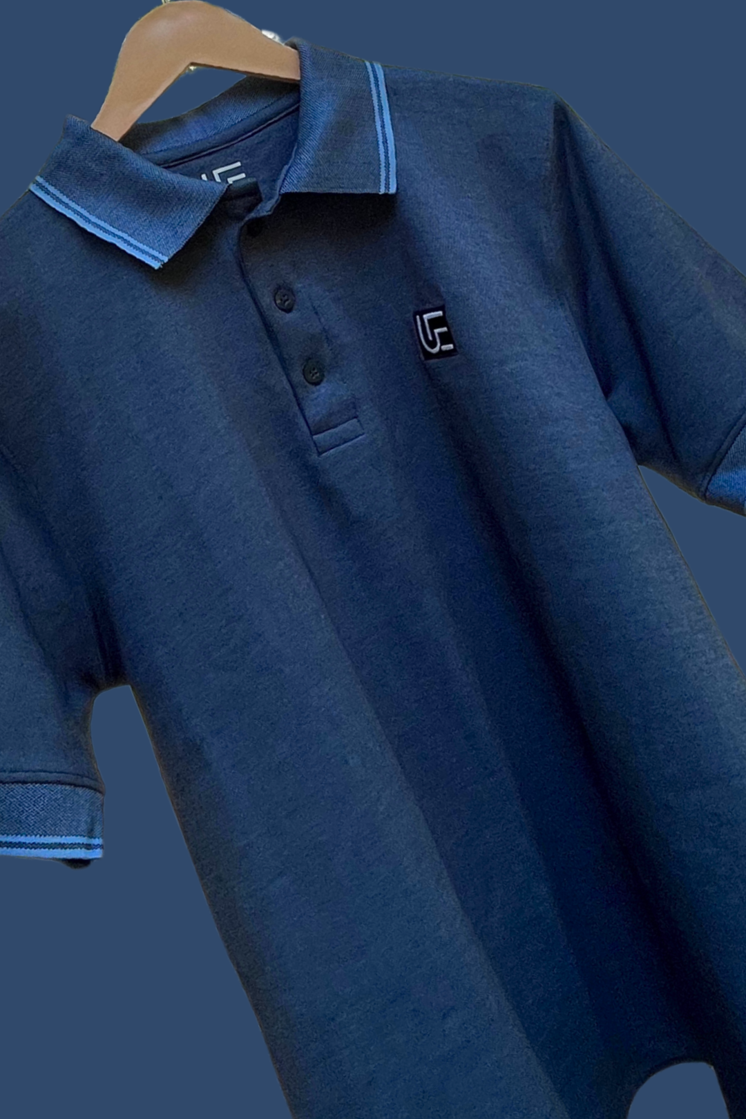 Denim Milanch Polo neck t-shirt