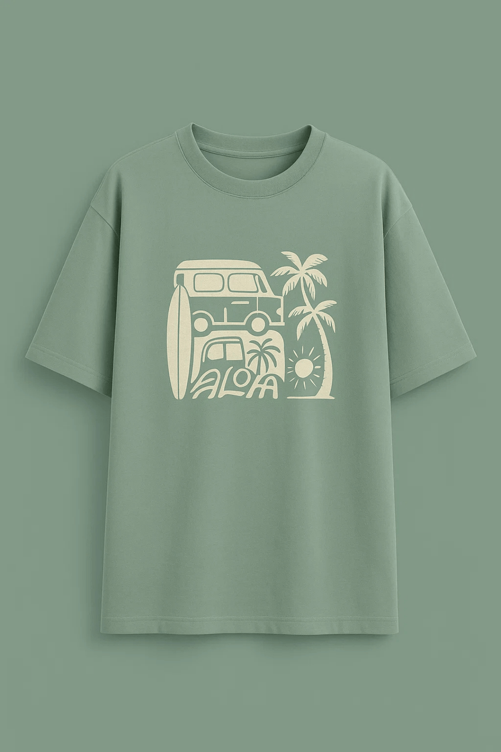 Drop shoulder t-shirt for women – baggy cotton fit