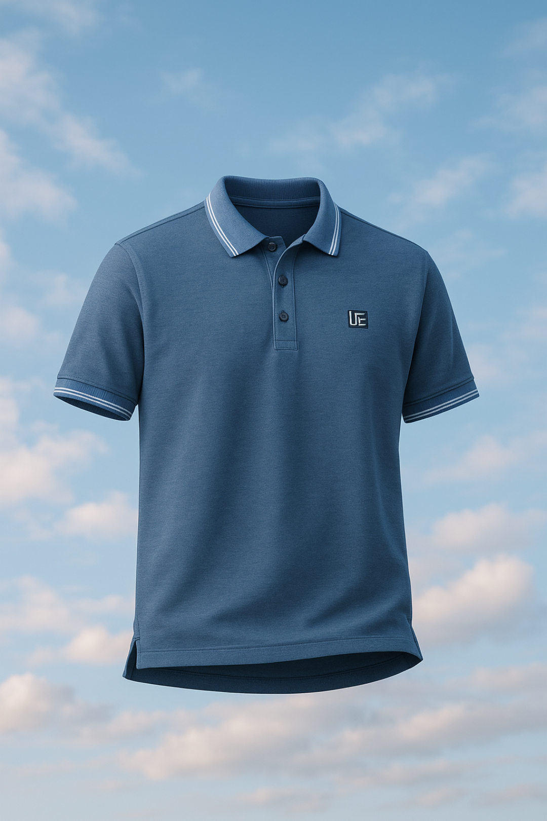 Denim Milanch Polo neck t-shirt