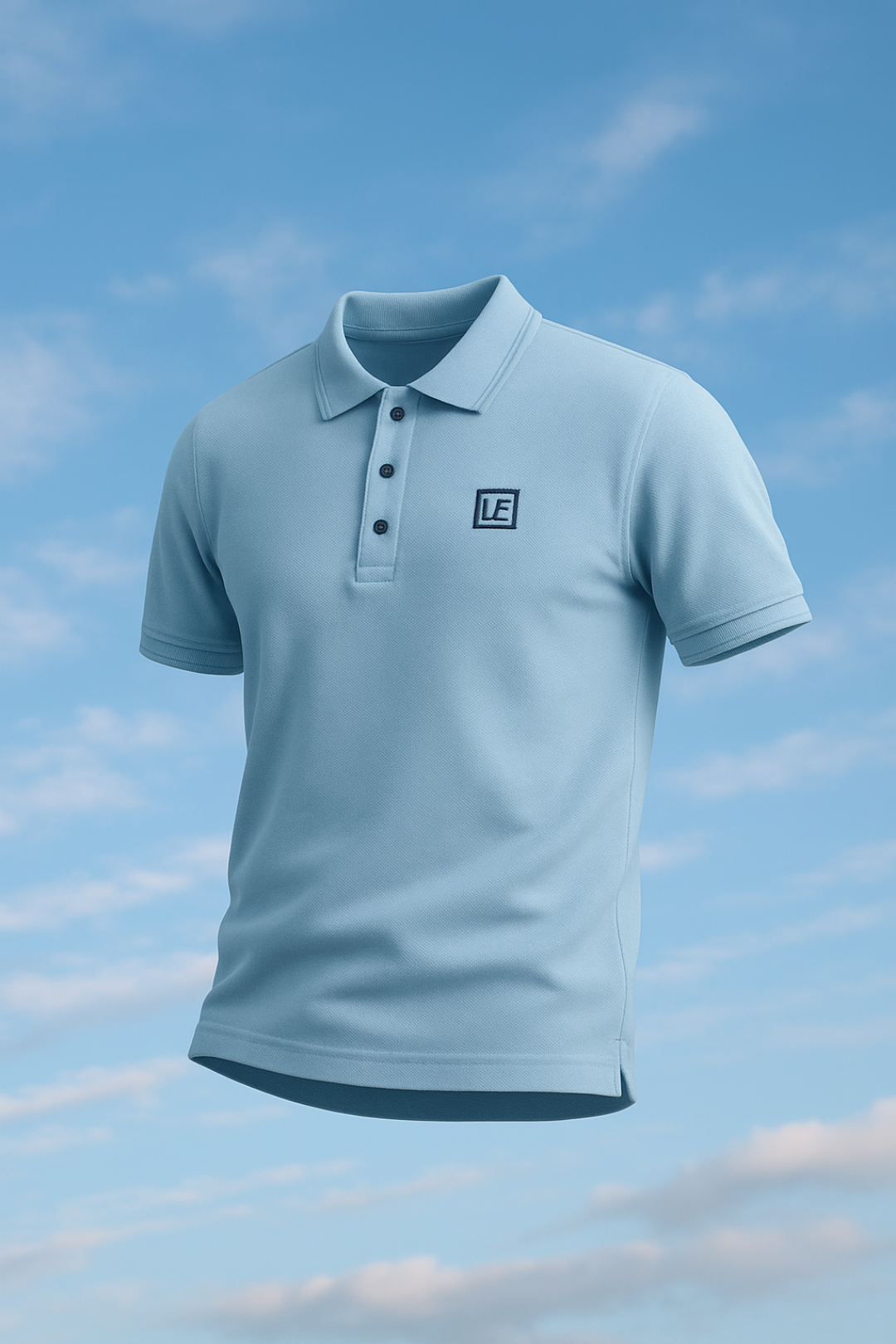 Blue Milanch Polo neck t-shirt