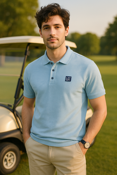 Blue Milanch Polo neck t-shirt