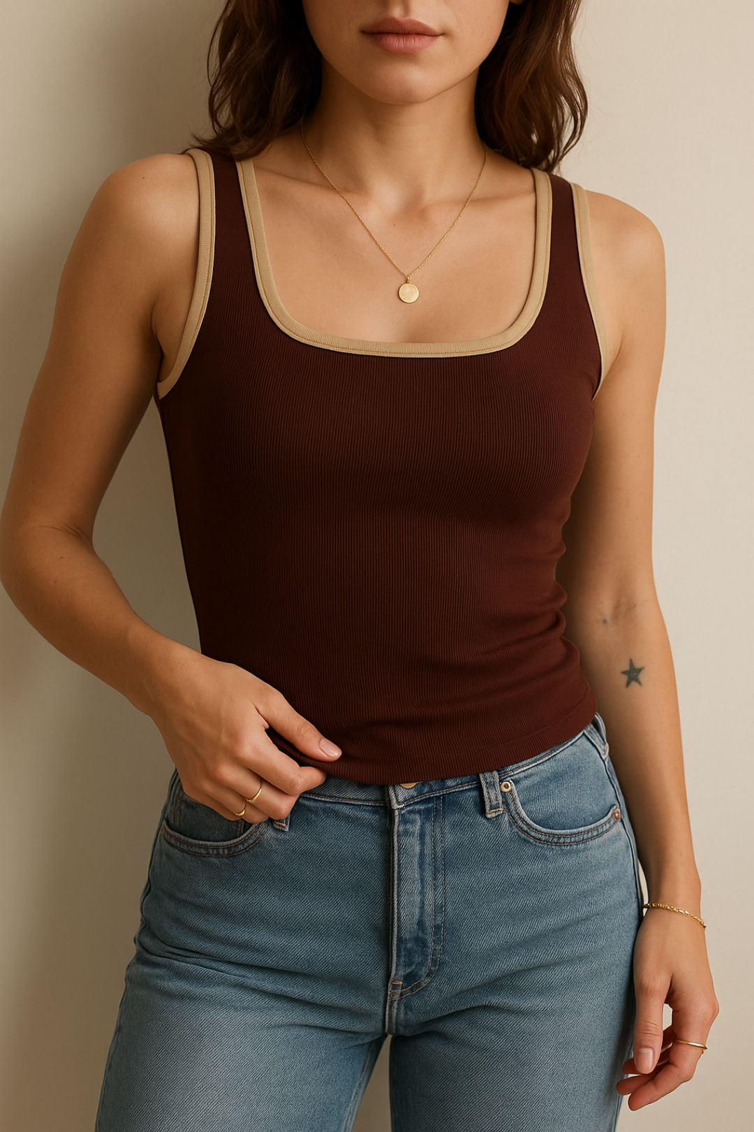 Brown Tank Top