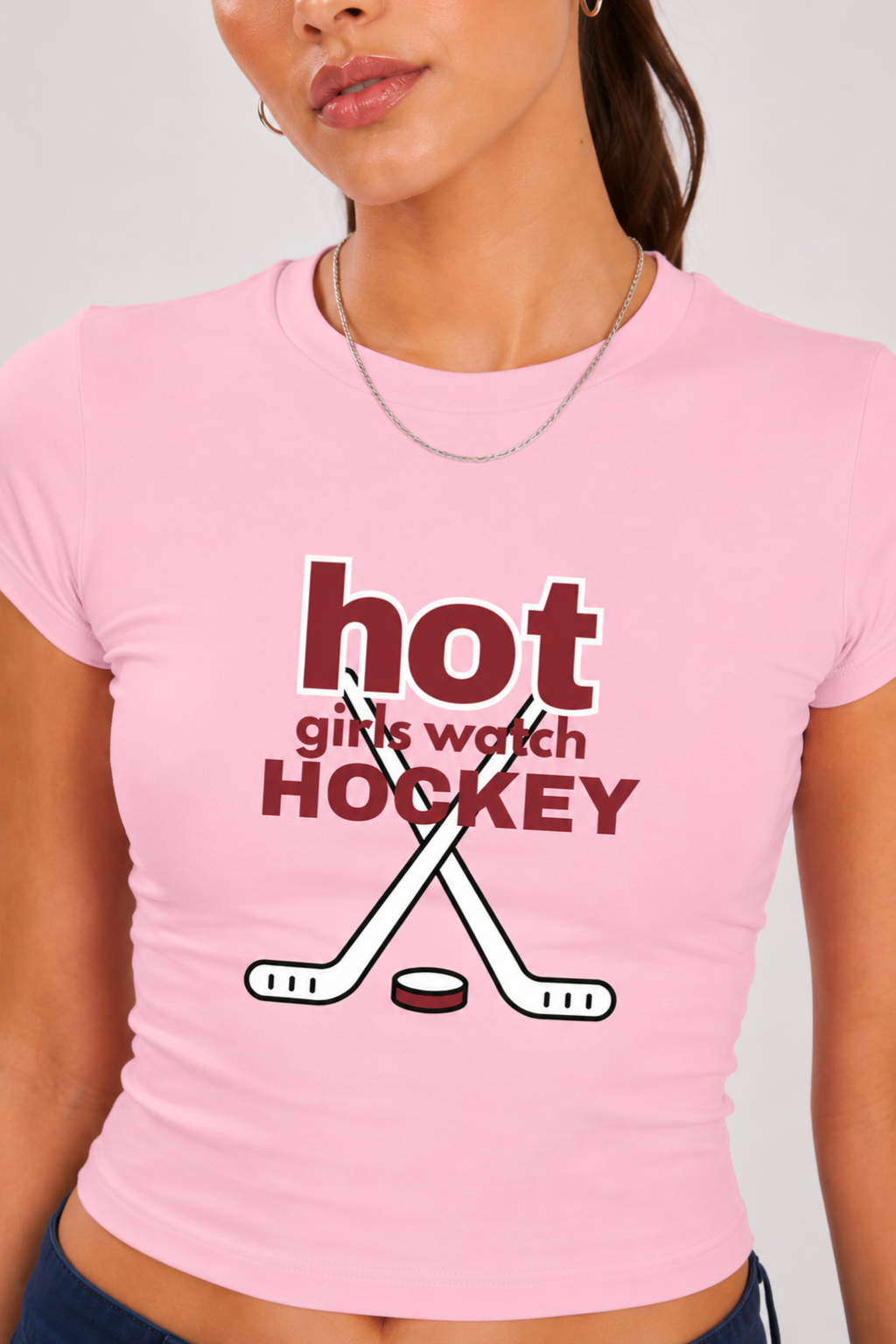 Hot Girls Hockey Baby Tee