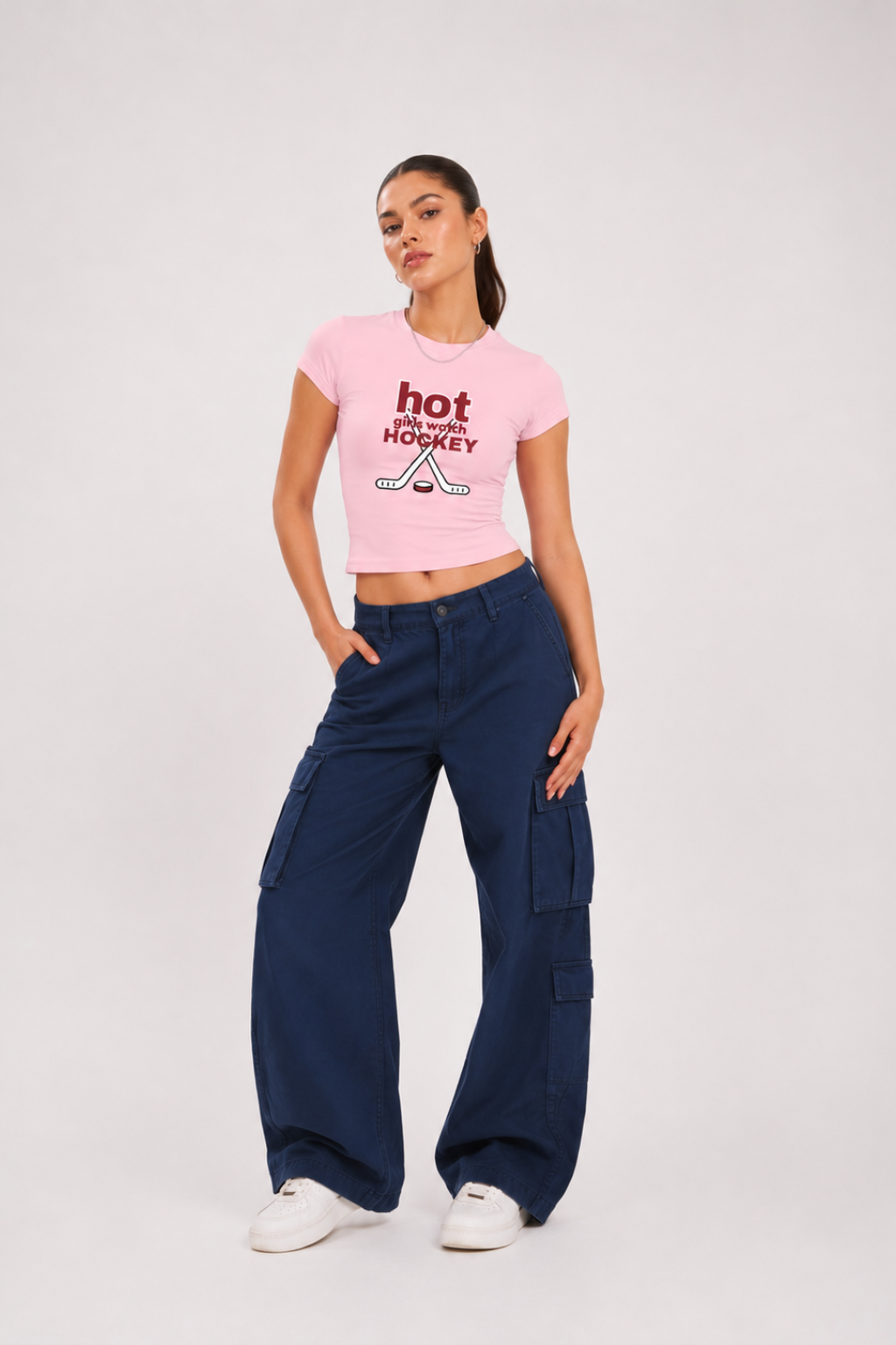 Hot Girls Hockey Baby Tee