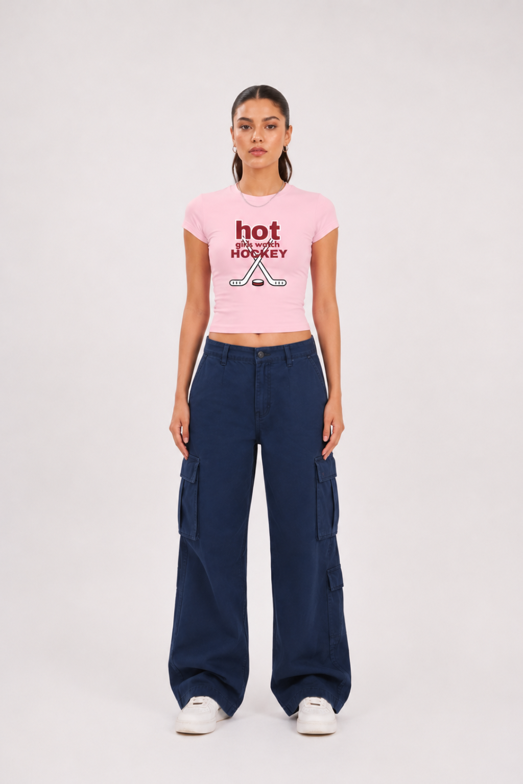 Hot Girls Hockey Baby Tee