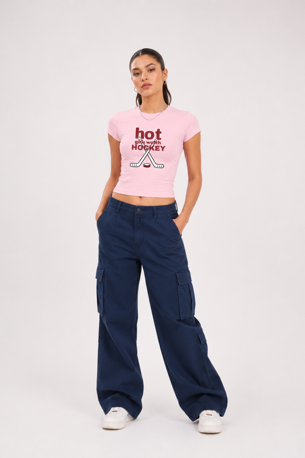 Hot Girls Hockey Baby Tee