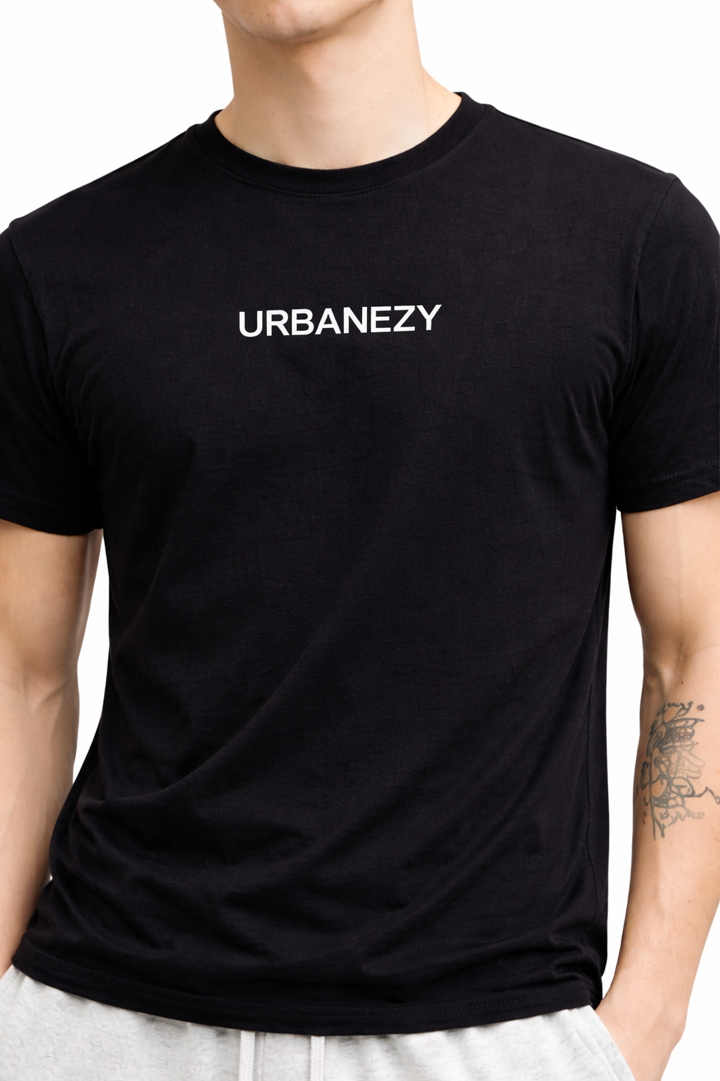 Black 100% Cotton Slim Fit T-shirt