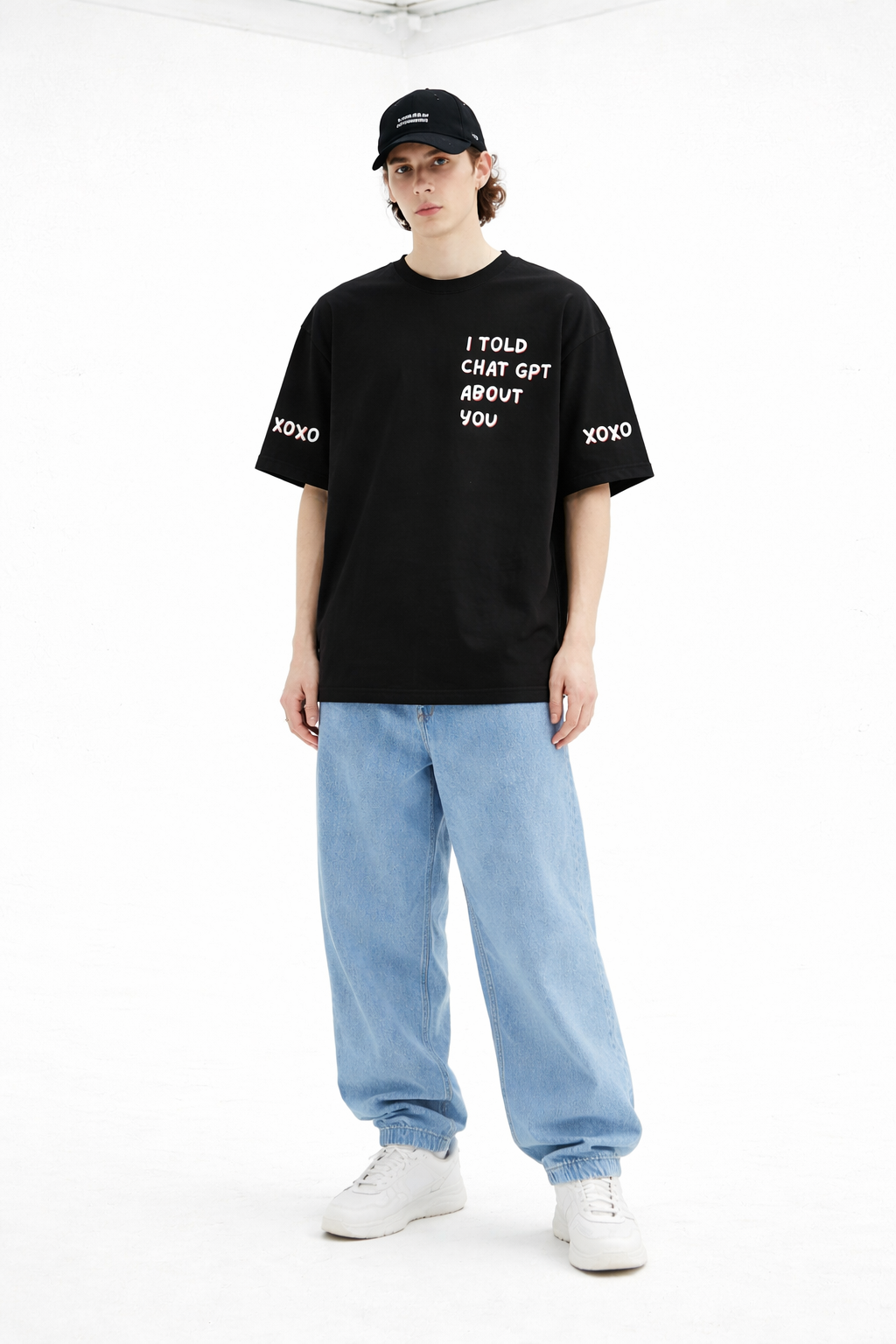 black Told Chatgpt Oversize t-shirt for Men