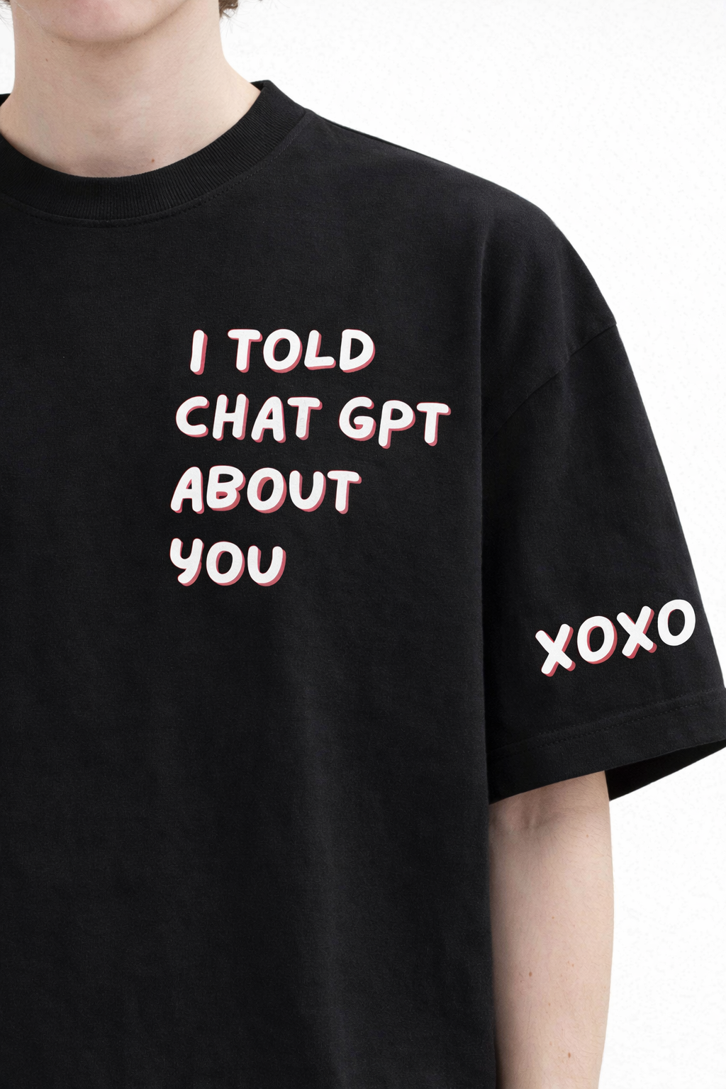 black Told Chatgpt Oversize t-shirt for Men