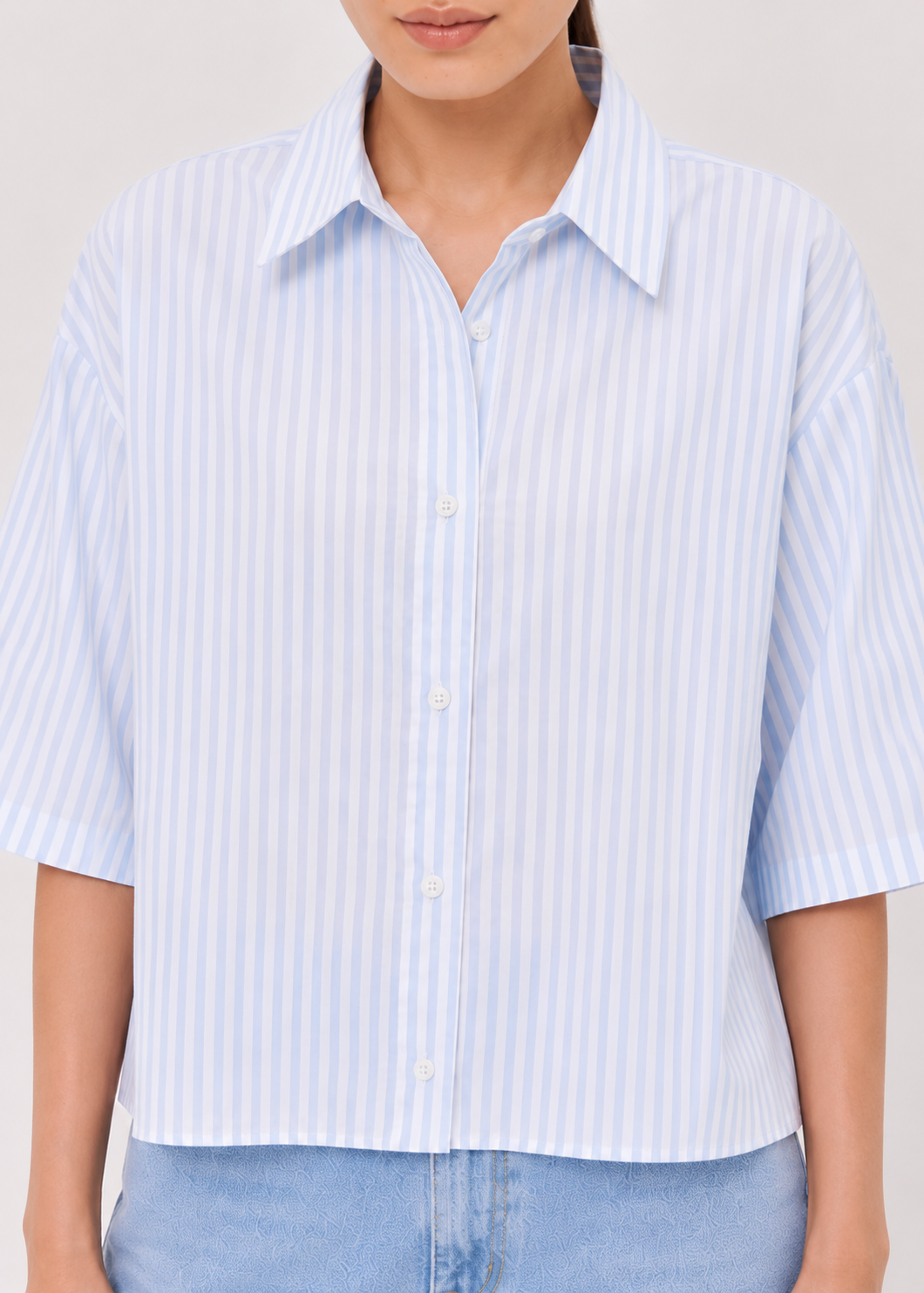 Blue Cotton Oxford Shirt