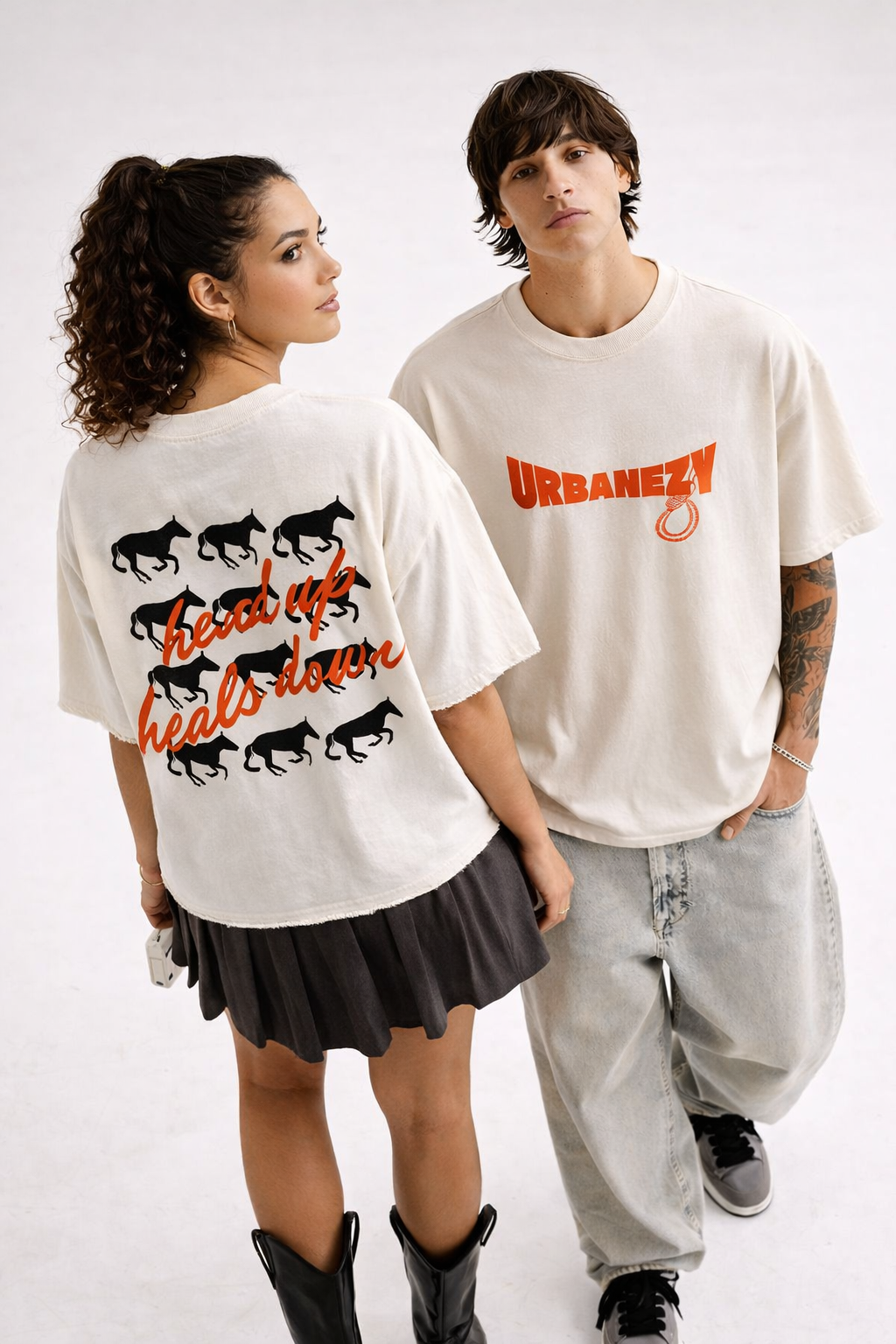 Unisex Heads Up Boxy Fit T-shirt