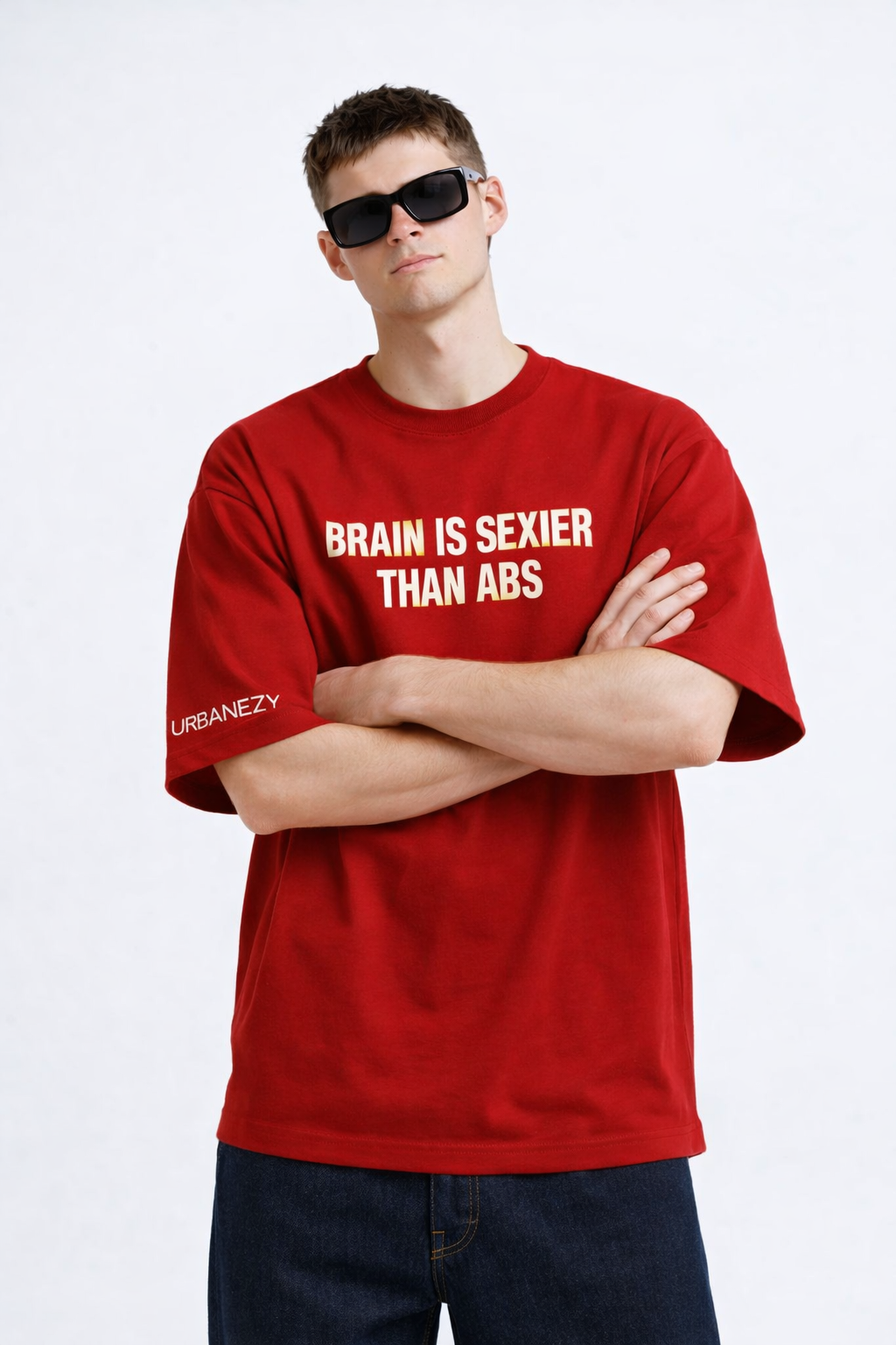 Unisex Brain Over Abs Oversize T-shirt