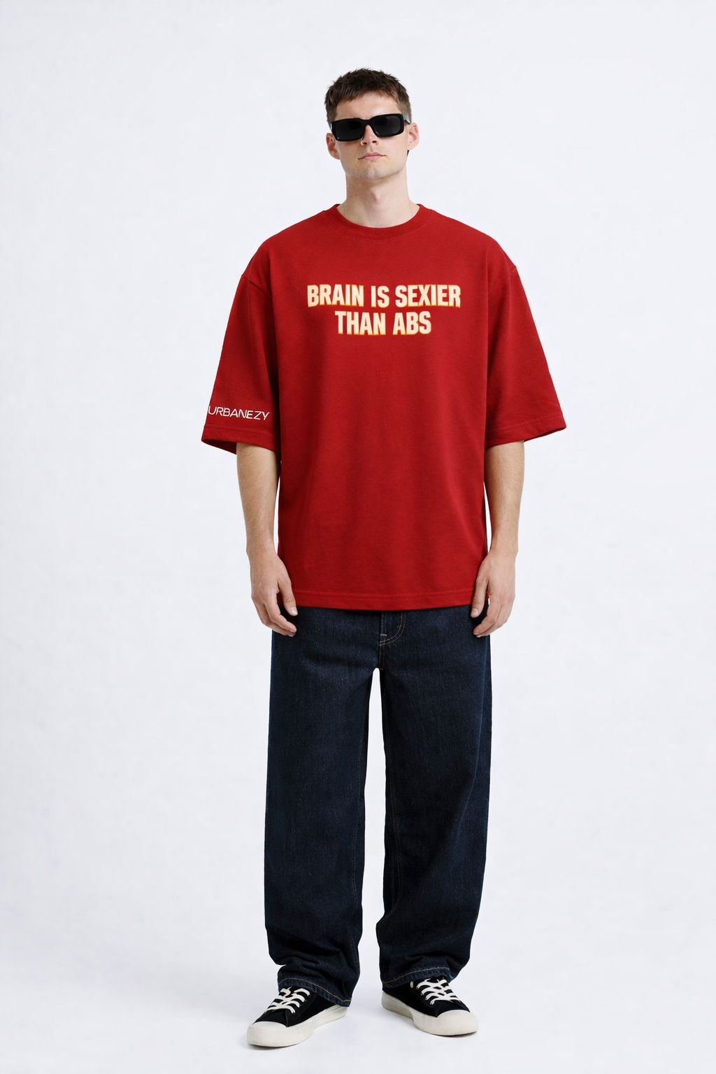 Unisex Brain Over Abs Oversize T-shirt