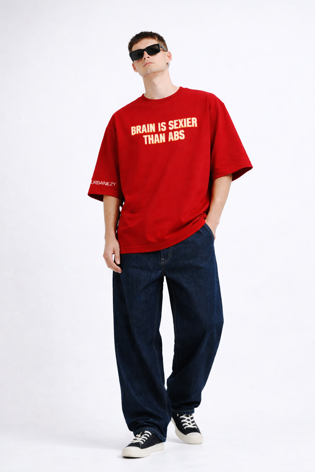 Unisex Brain Over Abs Oversize T-shirt
