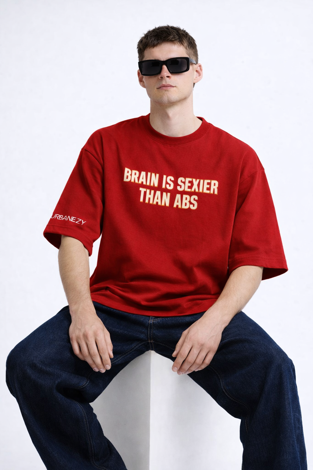 Unisex Brain Over Abs Oversize T-shirt