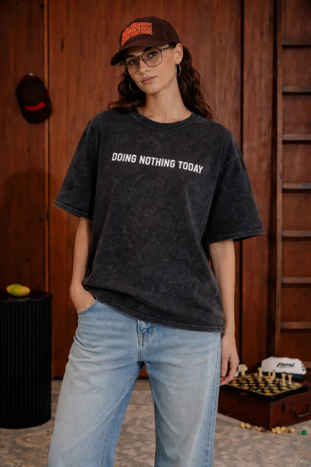 Black Live in Moment Oversize t-shirt for Women