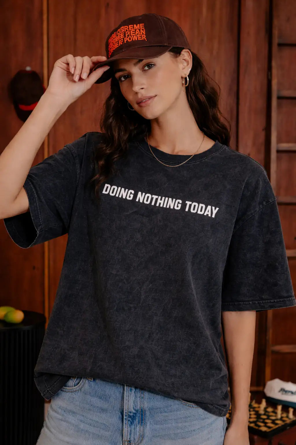 Black Live in Moment Oversize t-shirt for Women