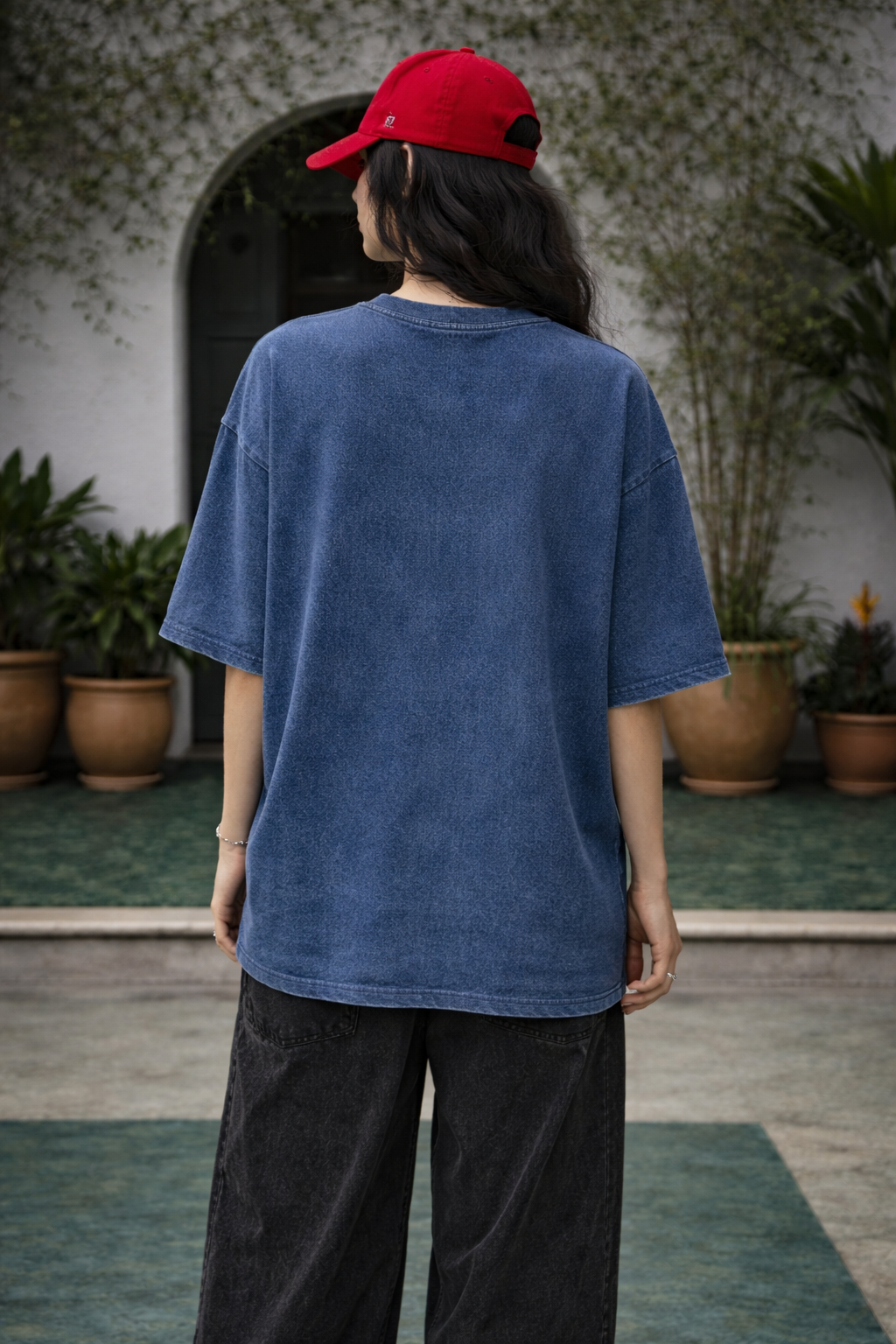 Manifesting Dream Oversize t-shirt for Women- Acid wash