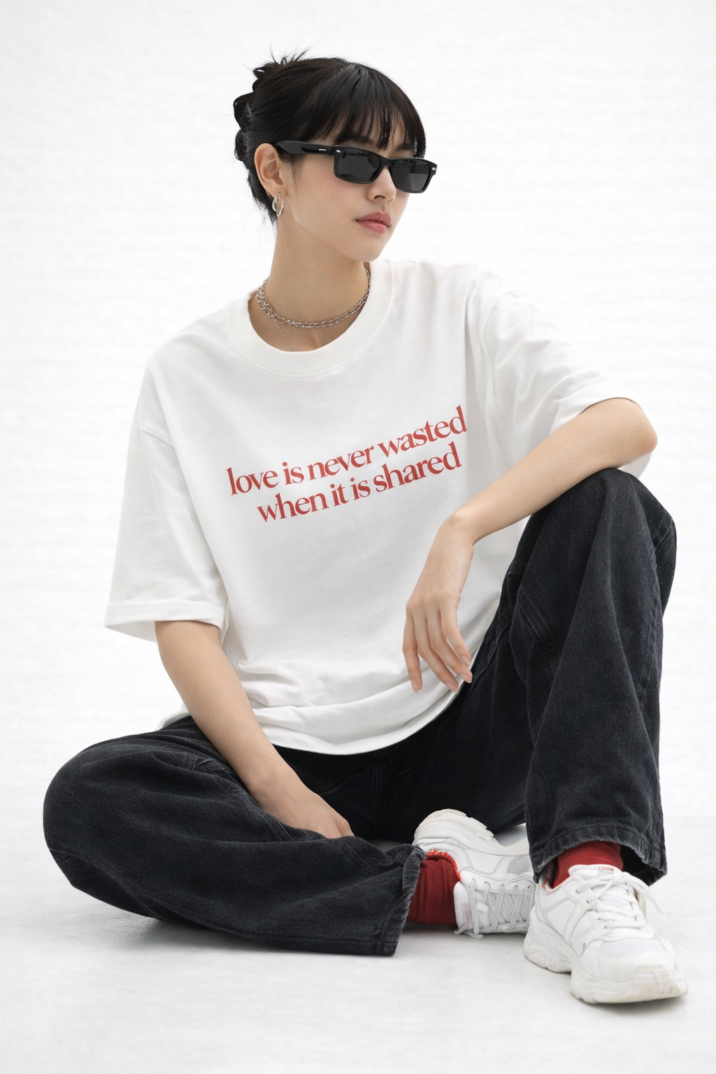 Women cotton printed oversized t-shirt in India by Urbanezy India with relaxed streetwear fit