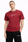 Maroon 100% Cotton Slim Fit T-shirt