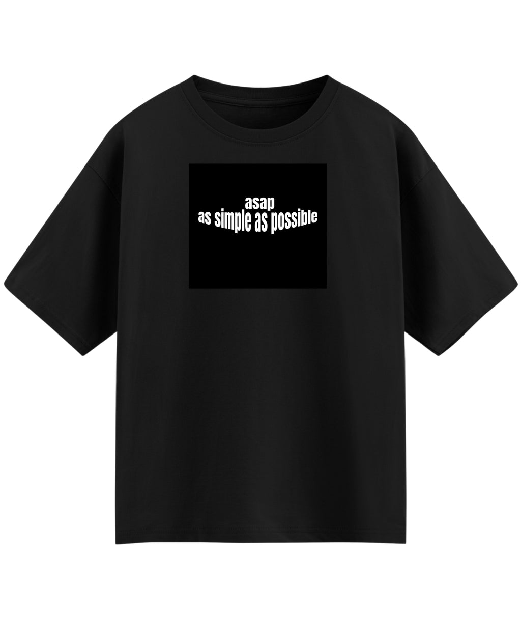 Black Oversized T-shirt Front Design