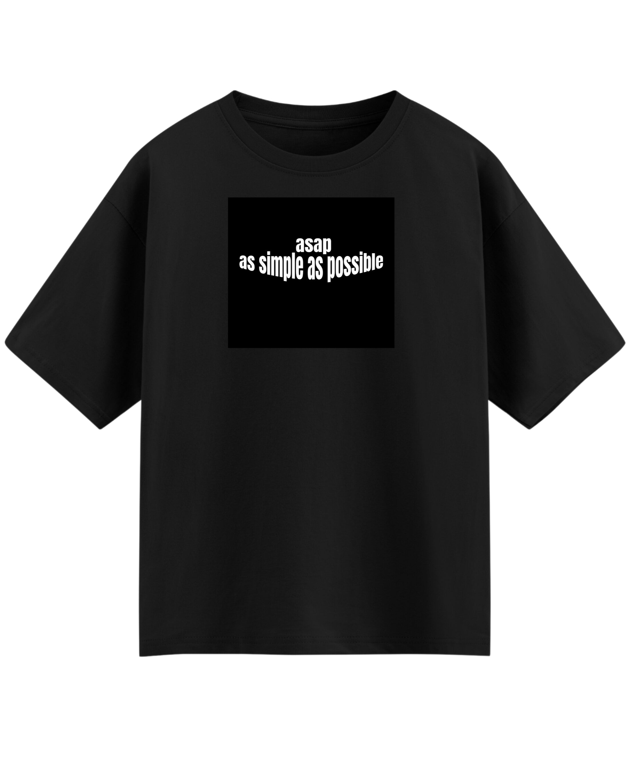 Black Oversized T-shirt Front Design