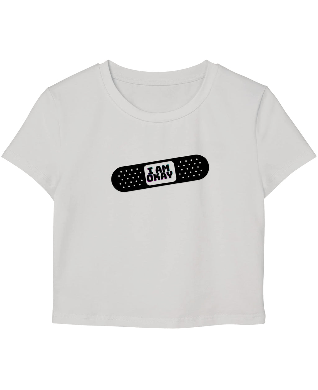 White Baby Tee Front Design